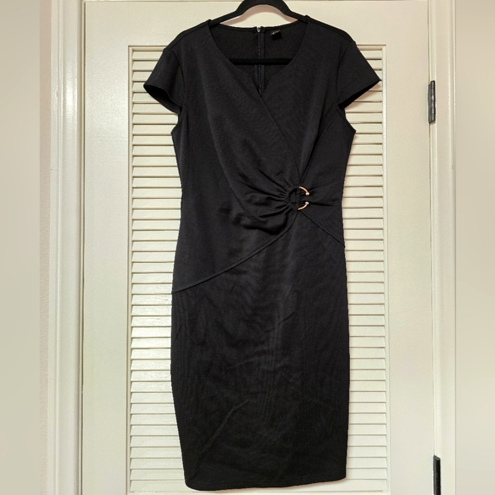 Vfshow Vfemage - Short-Sleeve Formal Business Casual Dress With Back Zipper